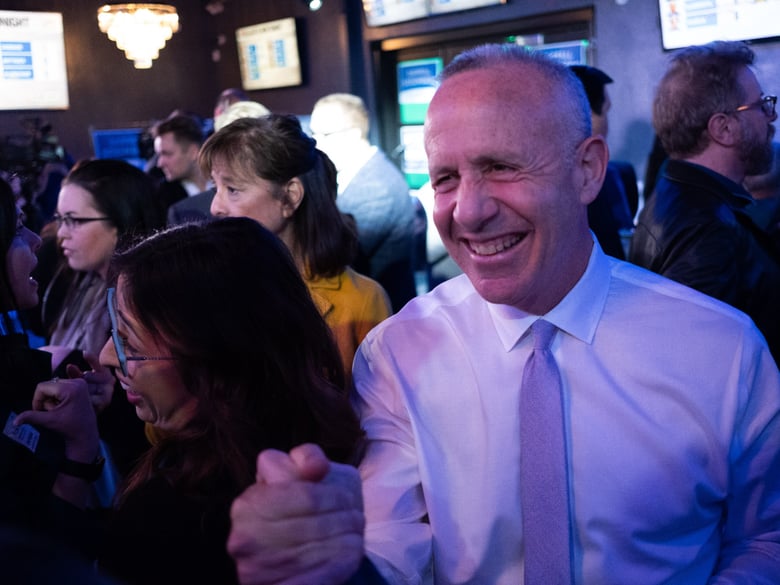 Mayor Darrell Steinberg celebrates at a party in Midtown Sacramento on March 3, 2020.