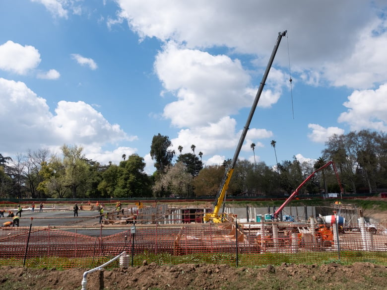 The McKinley Park "water vault" project in McKinley Park on Friday, March 20, 2020.