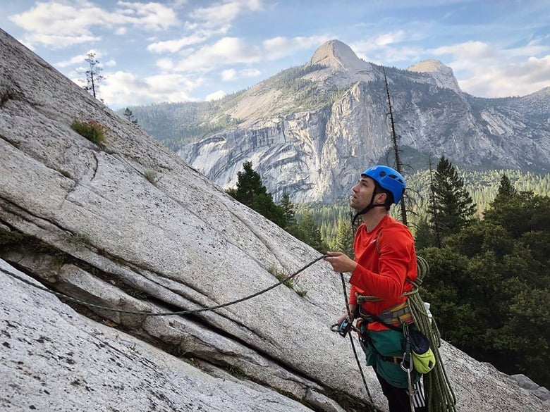 Rock climbing in Yosemite.