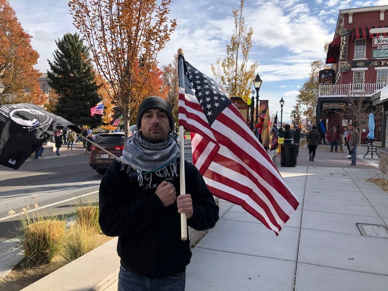 Anthony, who declined to give his last name, attend Saturday’s rally in support of lame-duck President Donald Trump.
