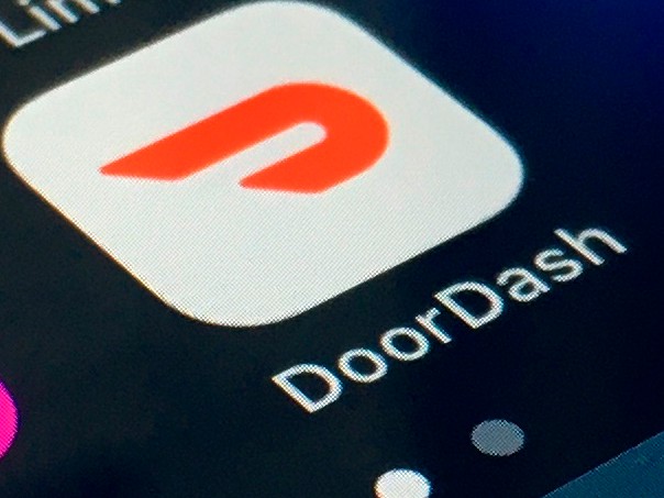 The DoorDash app is shown on a smartphone on Feb. 27, 2020, in New York.