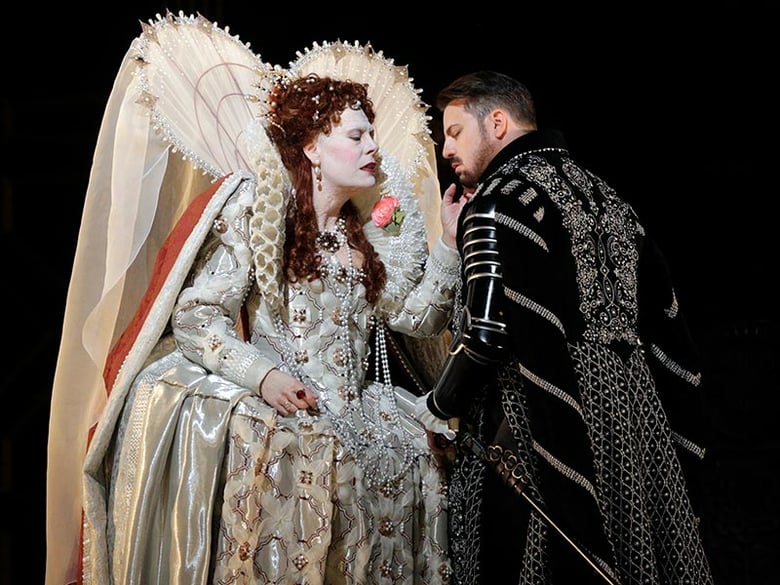 Sondra Radvanovsky and Matthew Polenzani in Donizetti's "Roberto Devereux." | photo by Ken Howard/Metropolitan Opera