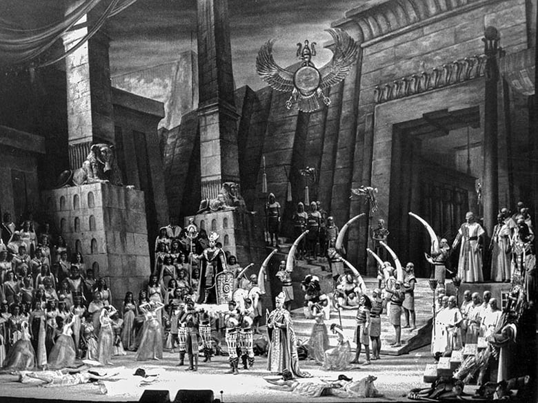 The Triumphal Scene from a 1963 performance of Verdi's "Aida." Photo: Met Opera Archives