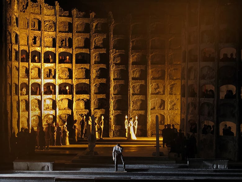 A set model by Charles Edwards for Verdi's "Don Carlos." Photo: Met Opera Technical Department