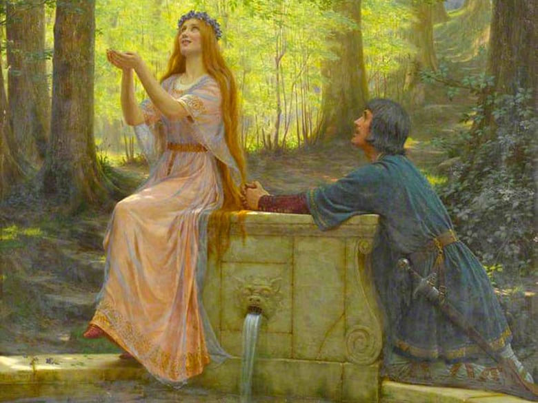 Pelléas et Mélisande by Edmund Blair Leighton (1852–1922)