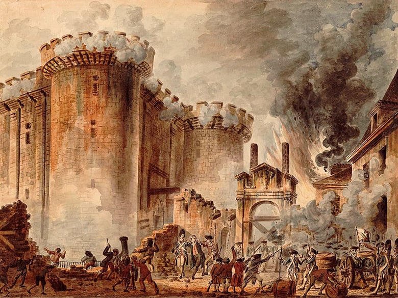 The Storming of the Bastille by Jean-Pierre Houël (1735–1813)