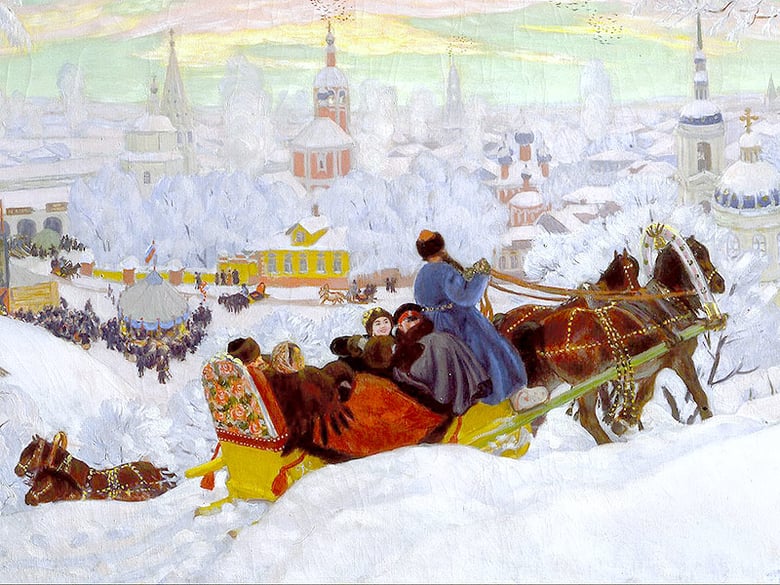 Maslenitsa (Масленица) by Boris Kustodiev (1916)
