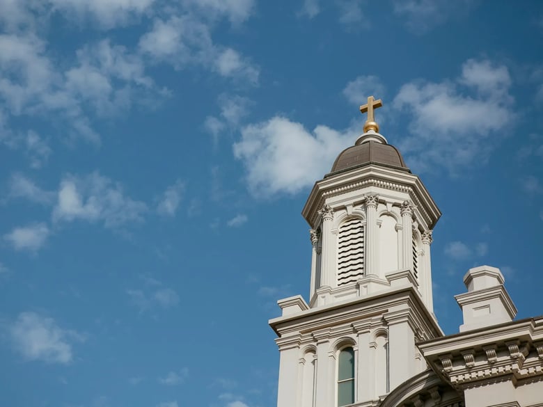 The Cathedral of the Blessed Sacrament in Sacramento on Sept. 12, 2022. Catholic churches are leading the opposition to a ballot measure on abortion rights.