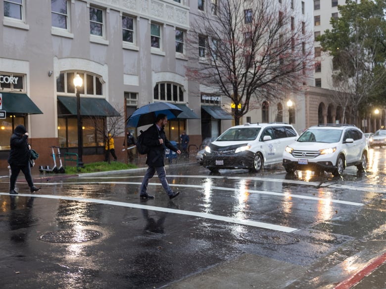 An atmospheric river rains on Sacramento, Tuesday, March 14, 2023.