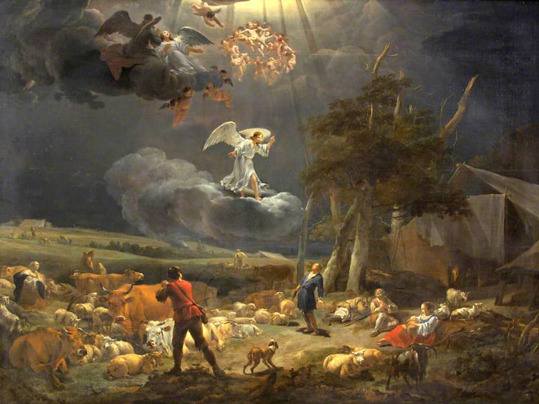 The Annunciation to the Shepherds by Nicolaes Pietersz Berchem (1620–1683)
