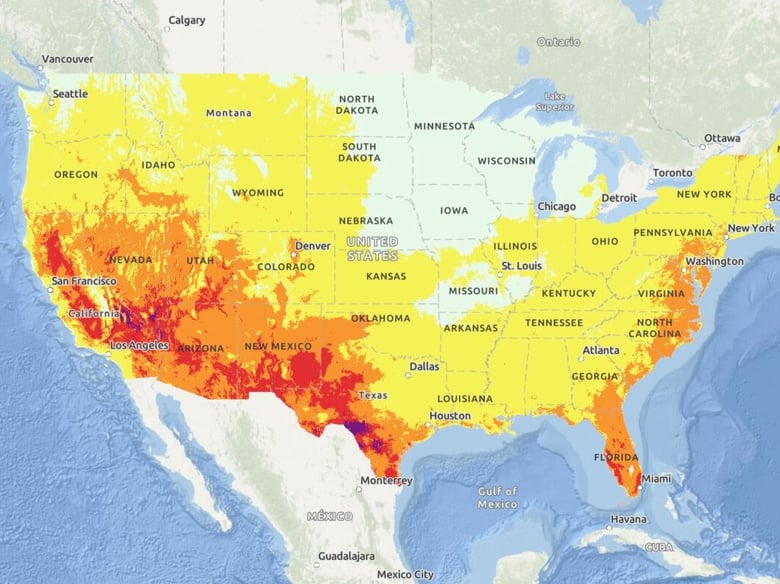 The heat outlook for the United States on Thursday, June 6, 2024.