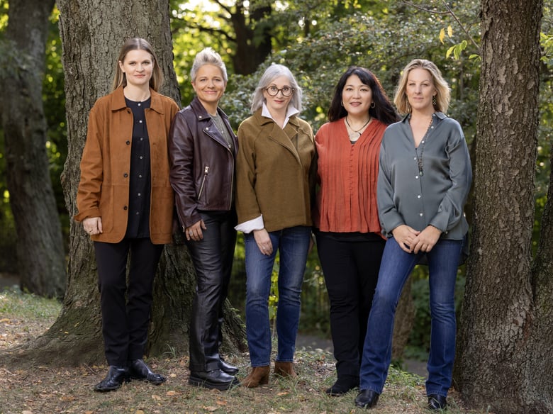 All-women Blue Note jazz group ARTEMIS. Left to right: Nicole Glover, Allison Miller, Renee Rosnes, Noriko Ueda and Ingrid Jensen.