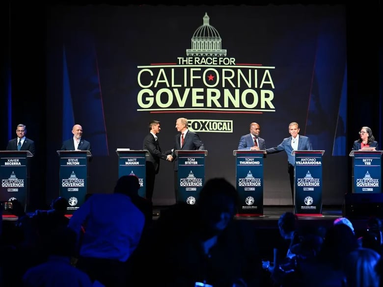 Candidates for California governor appear in San Francisco on Feb. 3, 2026. Photo by Laure Andrillon, AP Photo Candidates for California governor appear in San Francisco on Feb. 3, 2026. Photo by Laure Andrillon, AP Photo