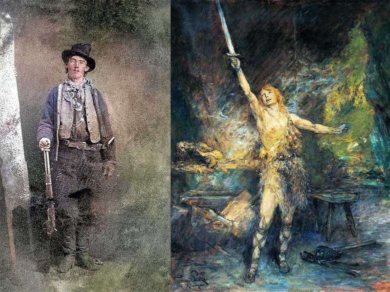 The real-life Billy the Kid and the mythical Siegfried of Wagner's Ring operas.