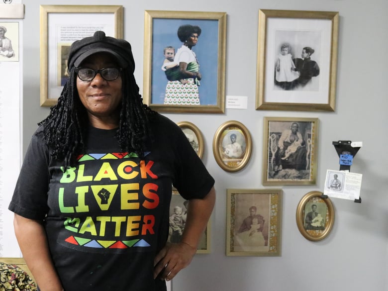 Founder and Director Shonna McDaniels inside the Sojourner Truth Museum