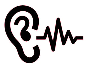 Sound wave hits the ear