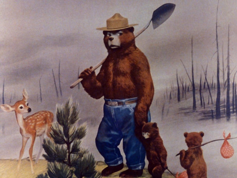 Smokey's look had changed by 1951; he gained a shovel and a stronger demeanor than his softer first appearance.