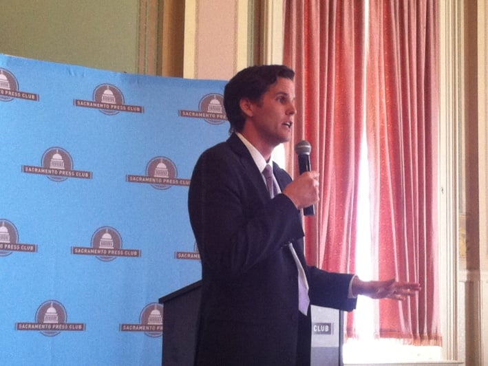 State Superintendent Candidate Marshall Tuck talked to the Sacramento Press Club on Thursday, Sept. 25, 2014.