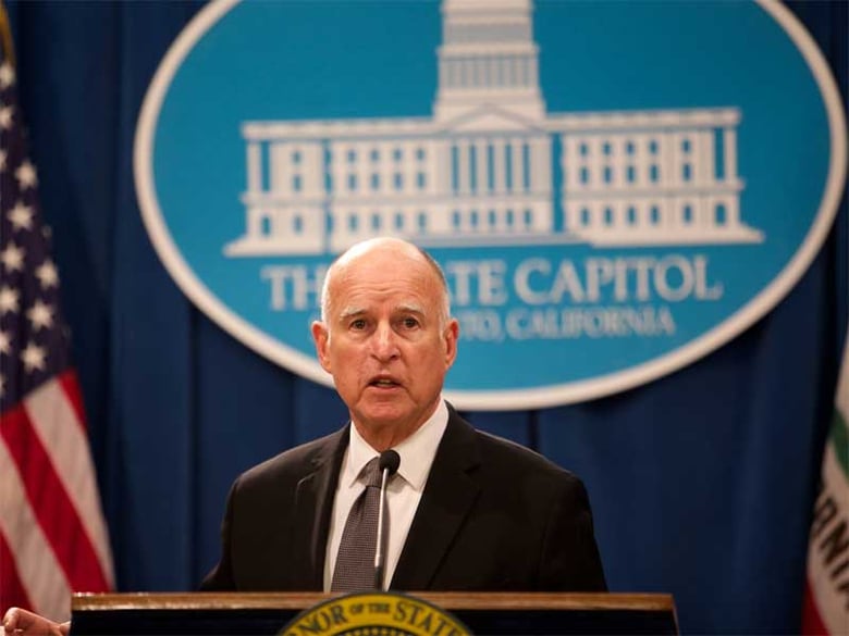 California Gov. Jerry Brown presents his 2015 budget proposal at the state Capitol last Friday.