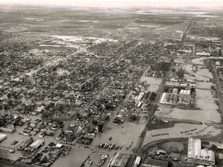 Historical photo showing 1955 flooding in Stockton. The U.S. Army Corps Of Engineers released a proposed plan to reduce flood risk for north and central Stockton. 