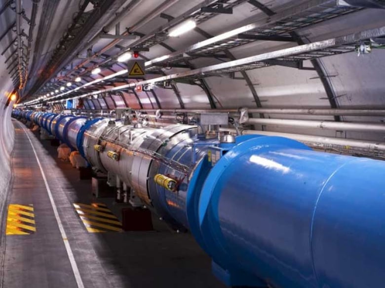 The Large Hadron Collider tunnel seen in 2009.