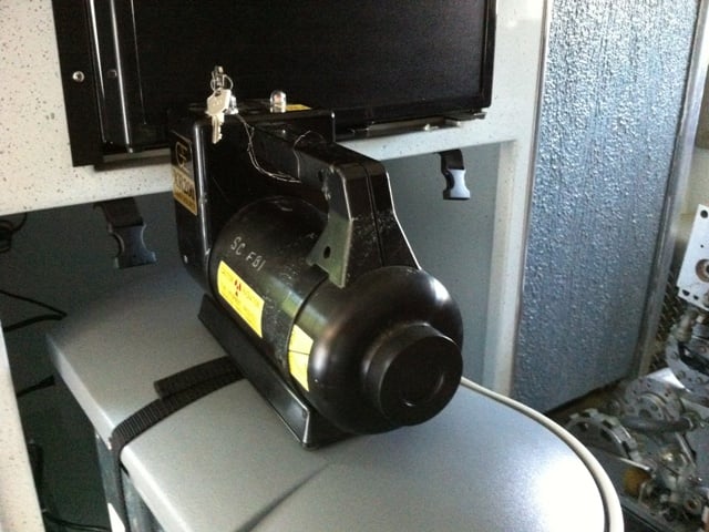 This is the x-ray machine used by the Sacramento County bomb squad.  It's usually housed with robots in the bomb squad trailer.