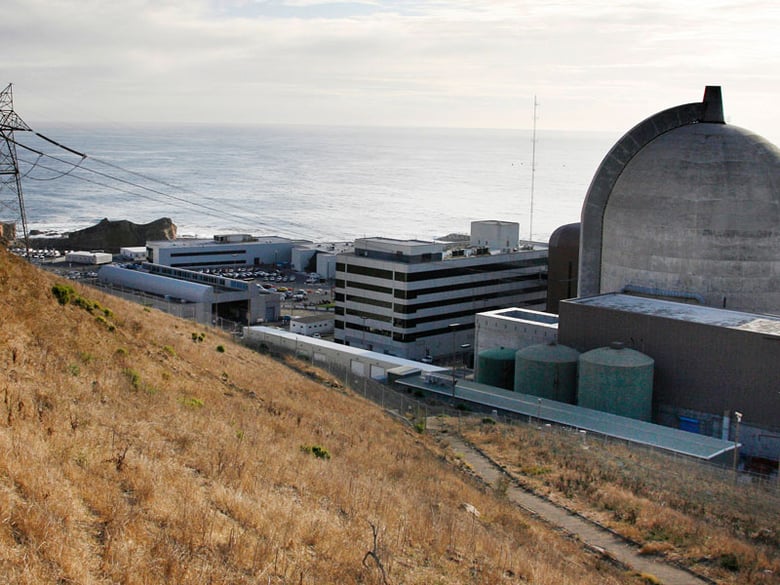 FILE - This Nov. 3, 2008, file photo, shows one of Pacific Gas and Electric's Diablo Canyon Power Plant's nuclear reactors in Avila Beach on California's central coast.