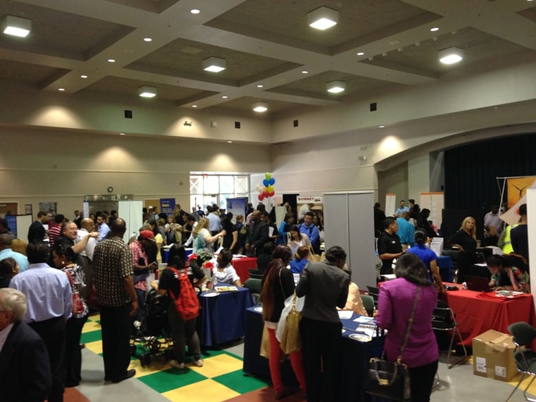 Council member Larry Carr's office says 1200 people turned out for this job fair at the Pannell Center in South Sacramento.