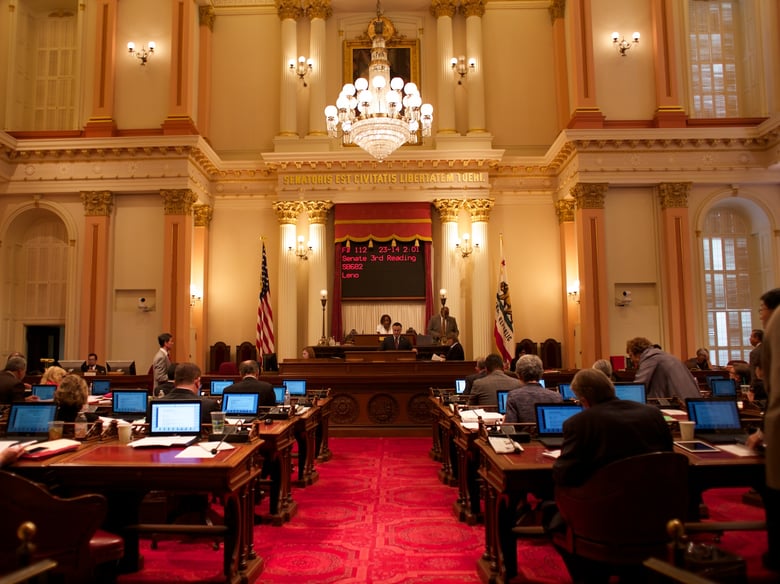 California state senators meet for floor session on Tuesday, June 2nd, 2015.