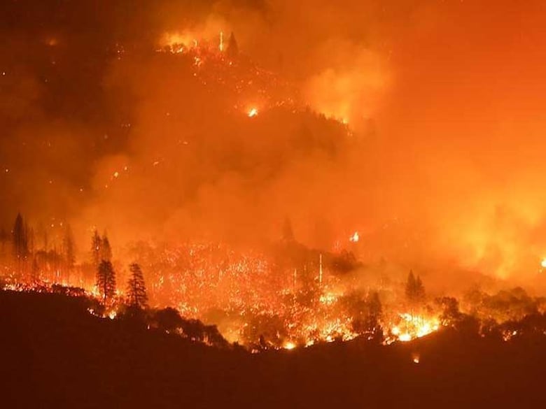 Willow Fire night scene, earlier this week. 