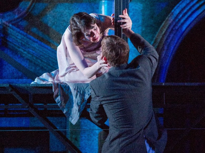 “Parting is such sweet sorrow” for the star-crossed couple Romeo (Matt Schwader) and Juliet (Hillary Clemens) in Lake Tahoe Shakespeare Festival’s production of Romeo and Juliet at Sand Harbor State Park which runs through August 22.