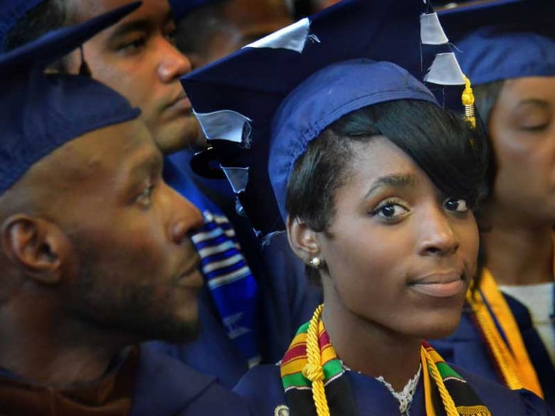 Students at Howard University graduation, class of 2015.
