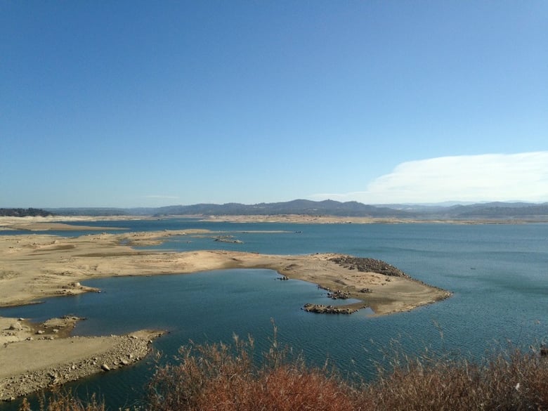 As of September 3, 2015, Folsom Lake contained 196,000 acre-feet. Backup pumps would start pumping water if the volume of the lake drops to 120,000 acre-feet.
