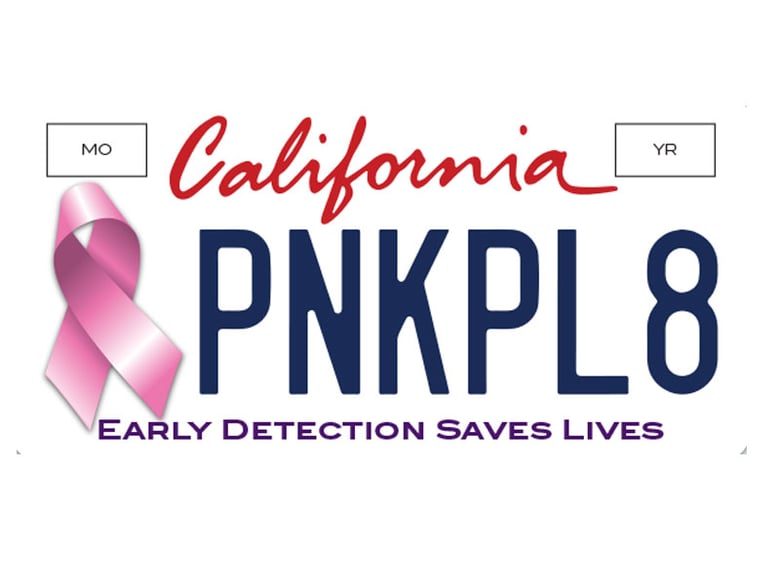 Pink License Plates To Raise Money For Women's Health 
