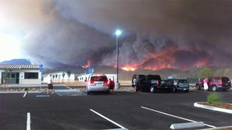 The Valley Fire as seen from Middleton on Saturday, Sept. 12, 2015. 