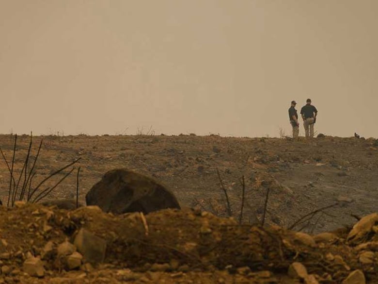 Stanislaus County Sheriff's deputies on the scene of the Butte Fire on Saturday, Sept. 12, 2015. 