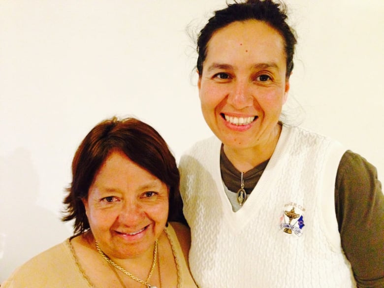 Claribel Lopez and Hilda Salcedo drove 48 hours with friends from Palm Springs to Washington DC to see the Pope.