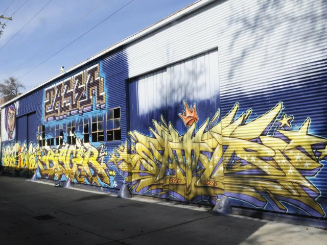 Murals like this one, near 17th and I streets, could help put more life into Sacramento's alleyways. 