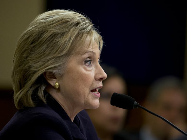 Democratic presidential candidate, former Secretary of State Hillary Rodham Clinton testifies on Capitol Hill in Washington, Thursday, Oct. 22, 2015, before the House Benghazi Committee.