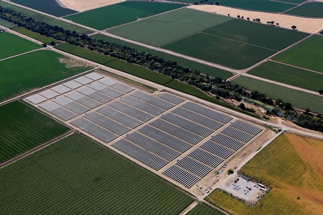The largest solar power farm on a university campus in the nation was built at UC Davis. The system provides 14 percent of the university's electricity needs.