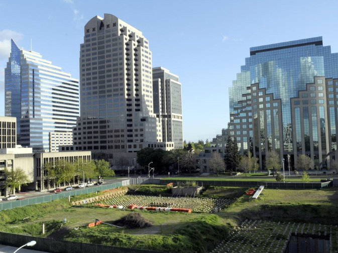 This Capitol Mall site, called "hole in the ground" by some, could be where a new high-rise will be built. 