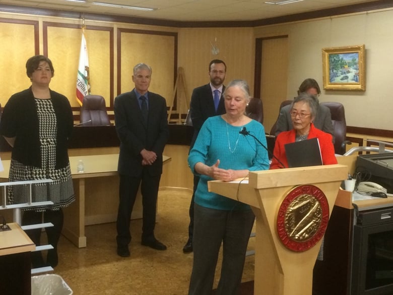 California lawmakers and other speakers discuss new efforts to address the state's teacher shortage at a Capitol news conference Tuesday.