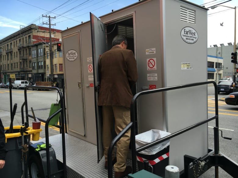 In 2016, Sacramento City Councilman Jeff Harris inspected a "Pit Stop" porta potty that's part of San Francisco's homeless services program. Council members have inspected homeless camps and programs in other cities including Portland, Oregon.
