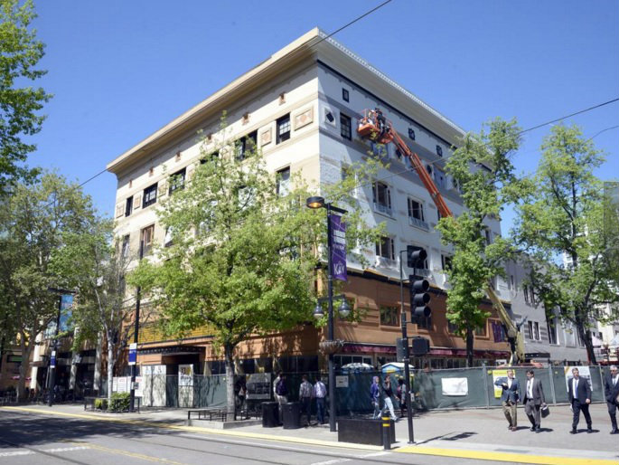 Developers are remodeling the former Pyramid Alehouse building on K Street in Downtown Sacramento.