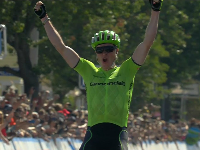 Benjamin King wins stage two of the 2016 Amgen Tour of California in Santa Clarita.