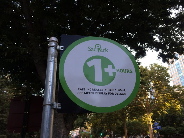 New parking meters have options to add more time for a cost. The meters will soon have additional smart features that are designed to help people find available spaces more easily.