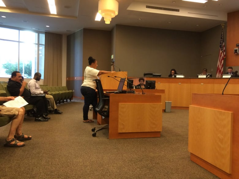 Tanya Faison, co-founder of Sacramento Black Lives Matter, presents her recommendations for better policing to the Sacramento Community Police Commission in 2016. 