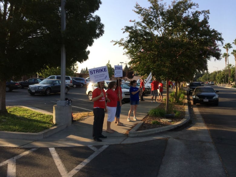 Teachers at Butte Vista Elementary School are among the estimated 620 teachers striking for higher wages in Yuba City. 