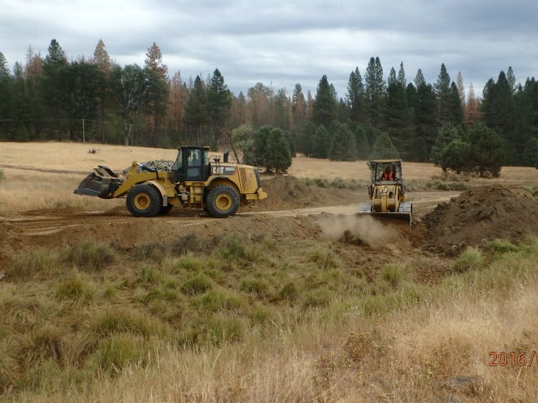 Construction crews work to restore 80 acre Bean Meadow in northern Mariposa County.