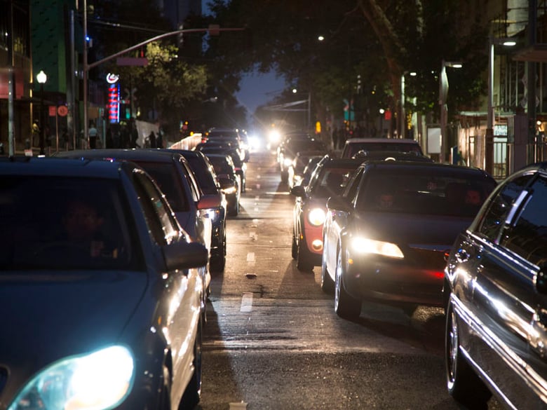 Traffic was relatively light around the Golden 1 Center for its first major event.